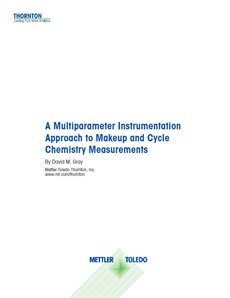 A Multiparameter Instrumentation Approach to Makeup and Cycle Chemistry Measurements
